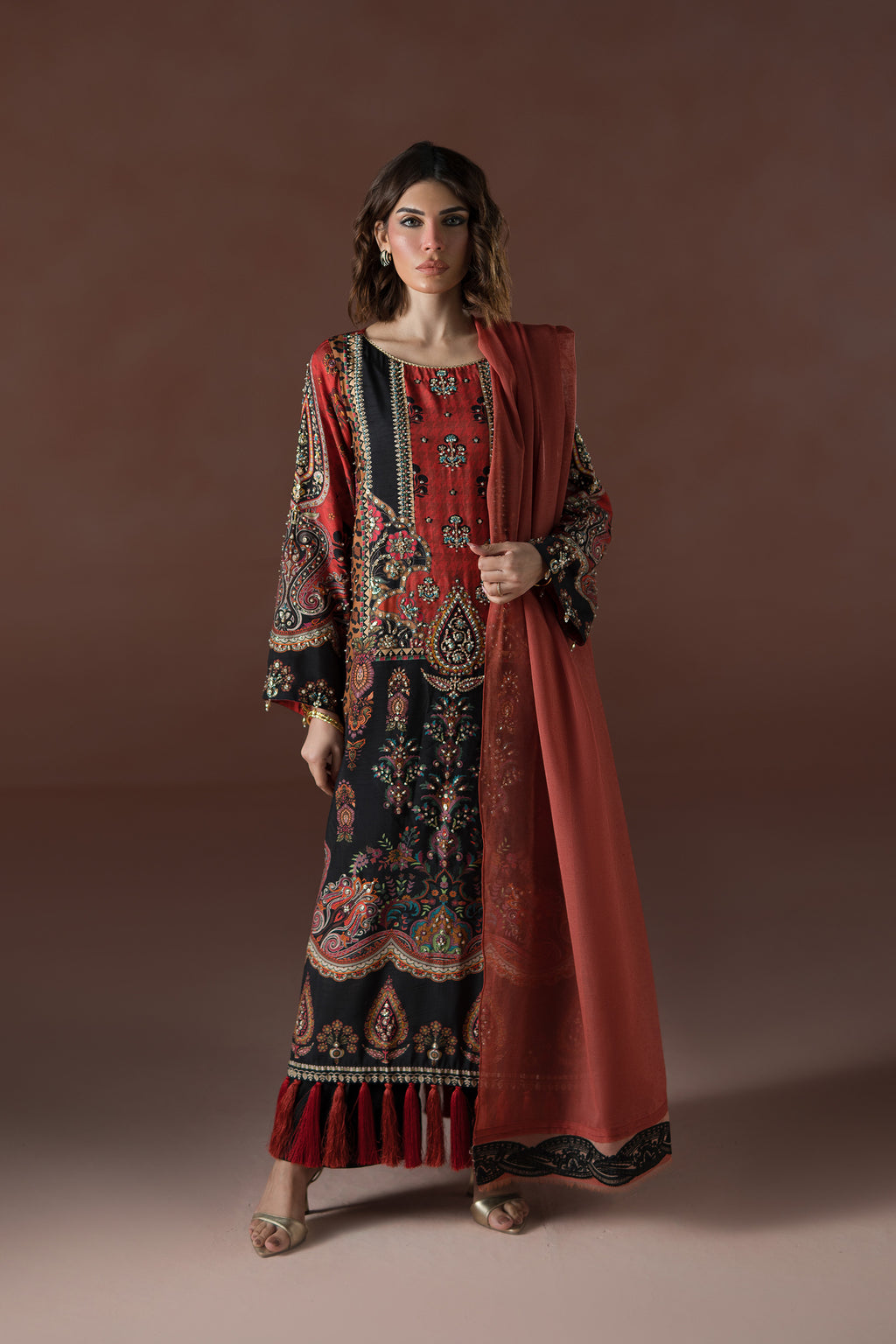 Opulent Mughal-Inspired Pashmina Kaftan
