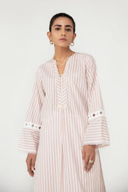 Beige and White Striped Shirt (D-08)