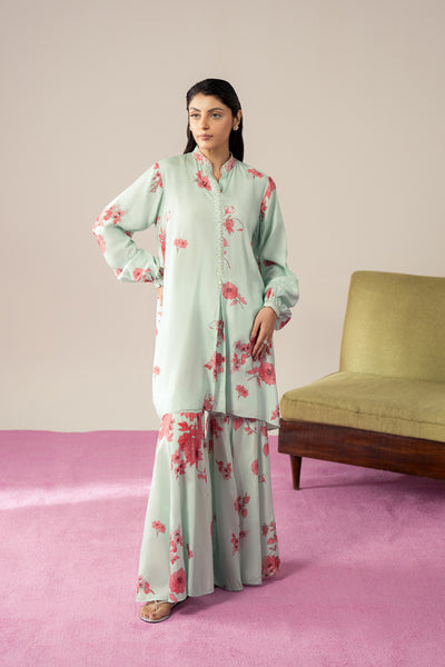 Ammara Khan | Glitz Luxury Pret 24 | MAGENTA RAINBOW TUNIC SET (D-10)