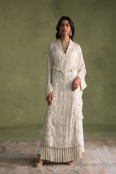 Ammara Khan | Flo 25 | Forest Floral Tassel Kaftan Set (D-06)