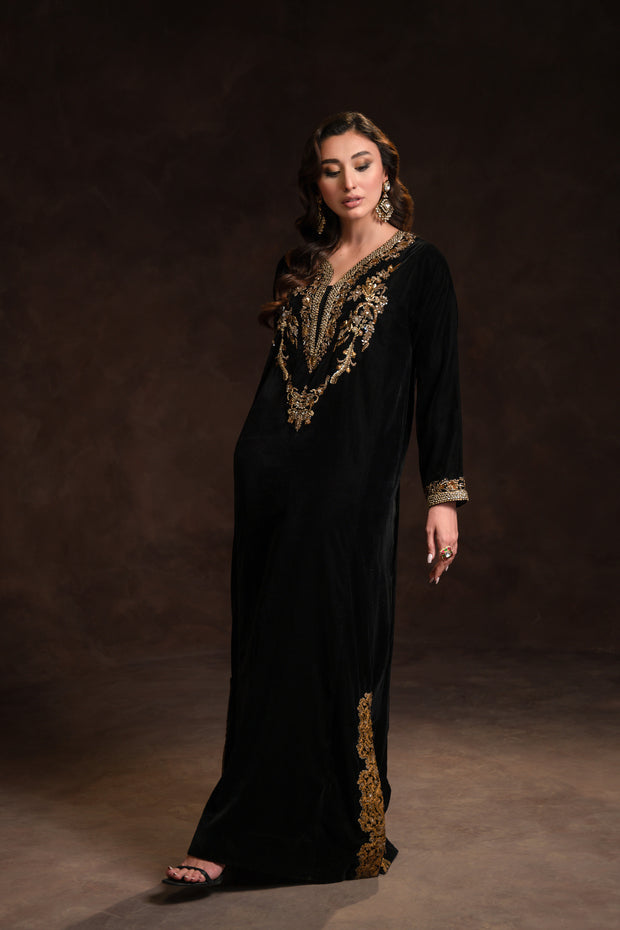 Black Velvet Kaftan (D-01)
