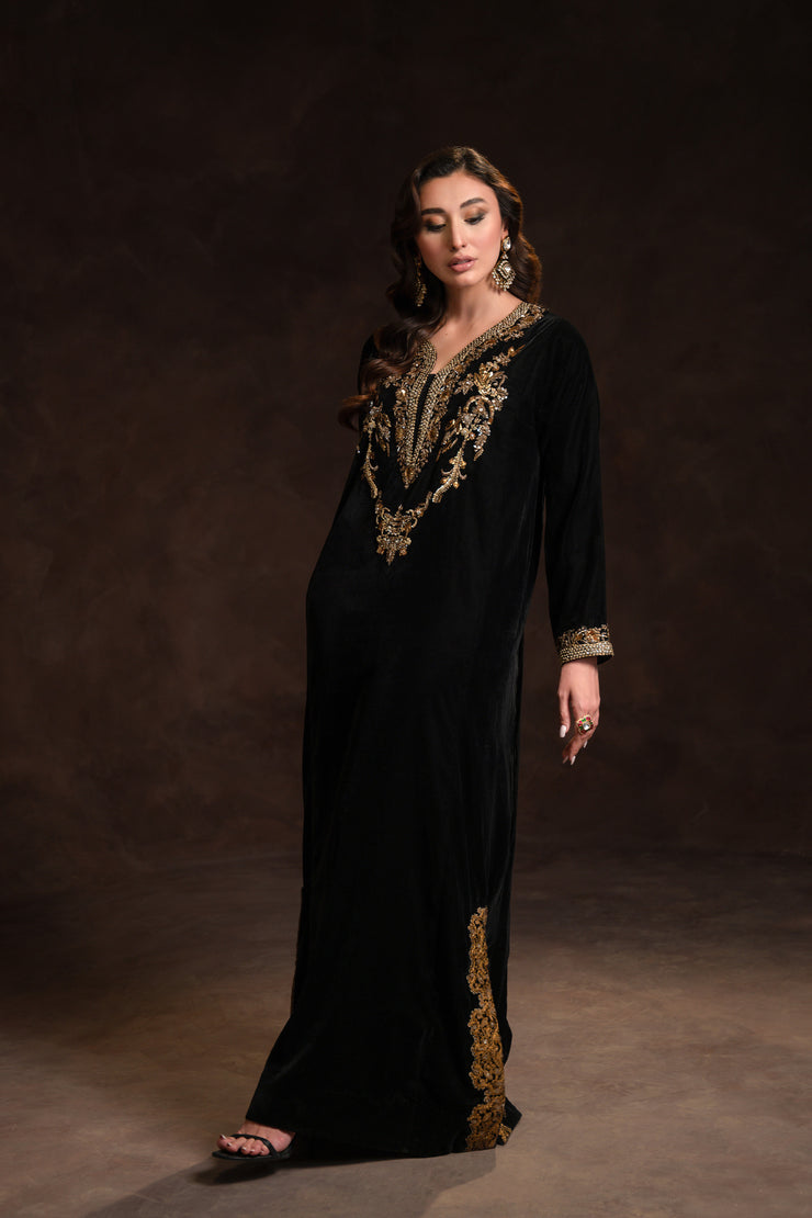 Black Velvet Kaftan (D-01)