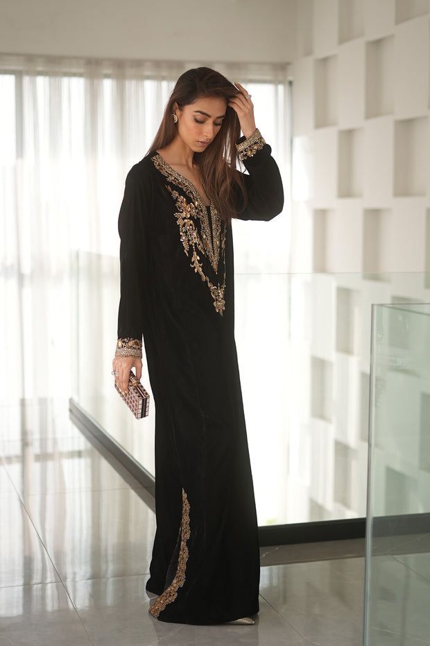 Black Velvet Kaftan (D-01)
