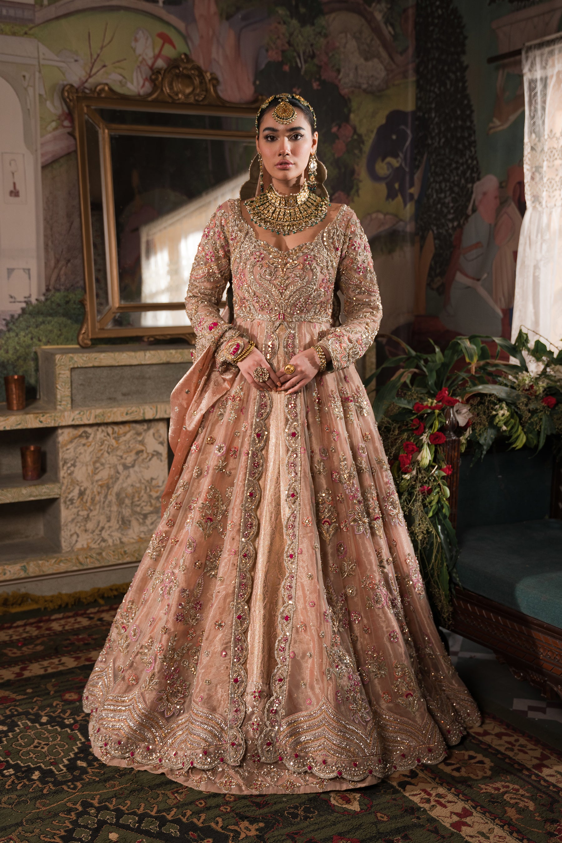 Pakistani Bridal Gown Peach And Golden Bridal Lehenga Heavy Peach Lehenga Gown For Pakistani Wedding Dresses Pakistani Bridal Gown Peach And Golden Bridal Lehenga Heavy Peach Lehenga Gown For Pakistani Wedding Dresses