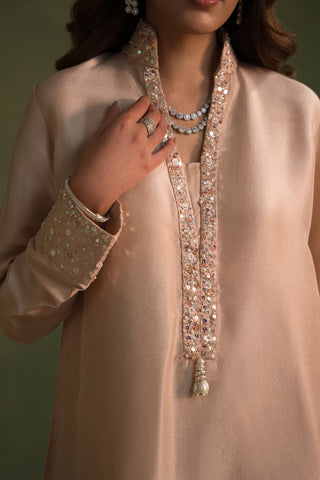 Perfect Peach Matching Silk Set (D-07)