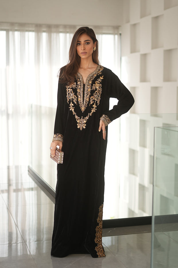 Black Velvet Kaftan (D-01)