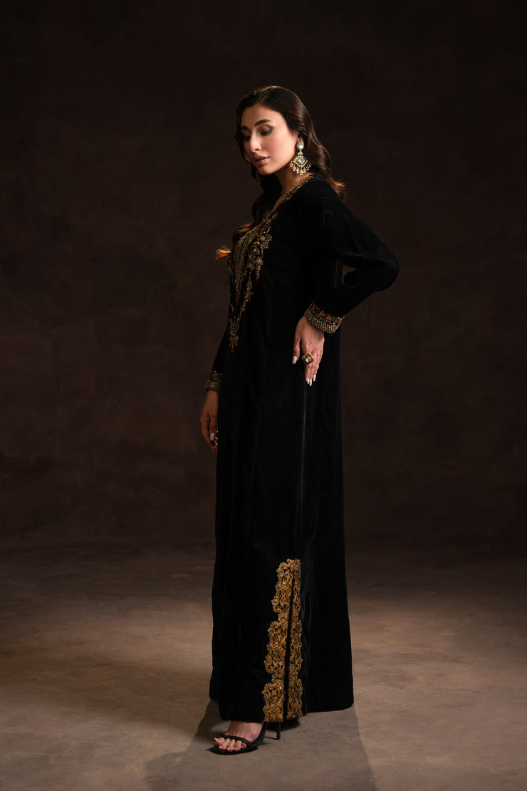 Black Velvet Kaftan (D-01)