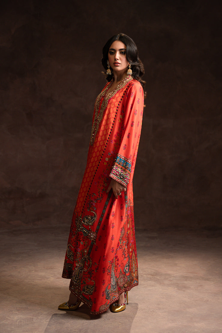 Festive Orange Kaftan (D-03)