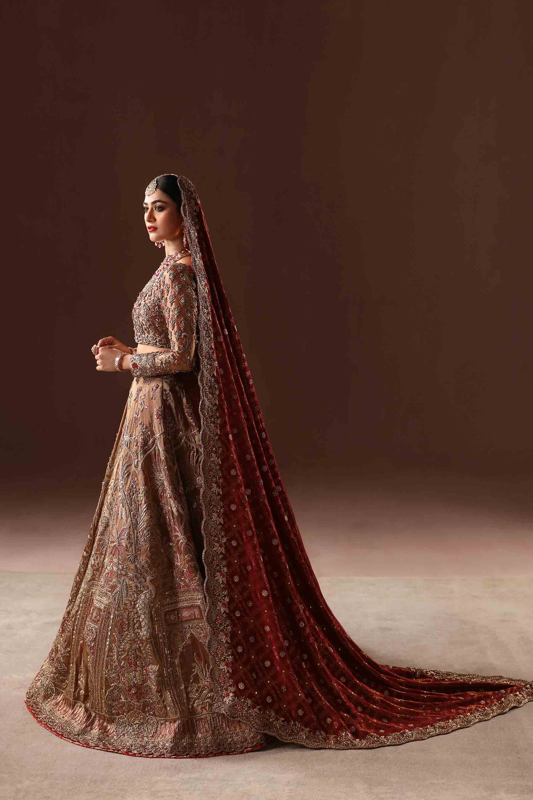 Rust and Gold Lehnga Choli Bridal (BR-10) Ammara Khan Rust and Gold Lehnga Choli Bridal (BR-10) Ammara Khan