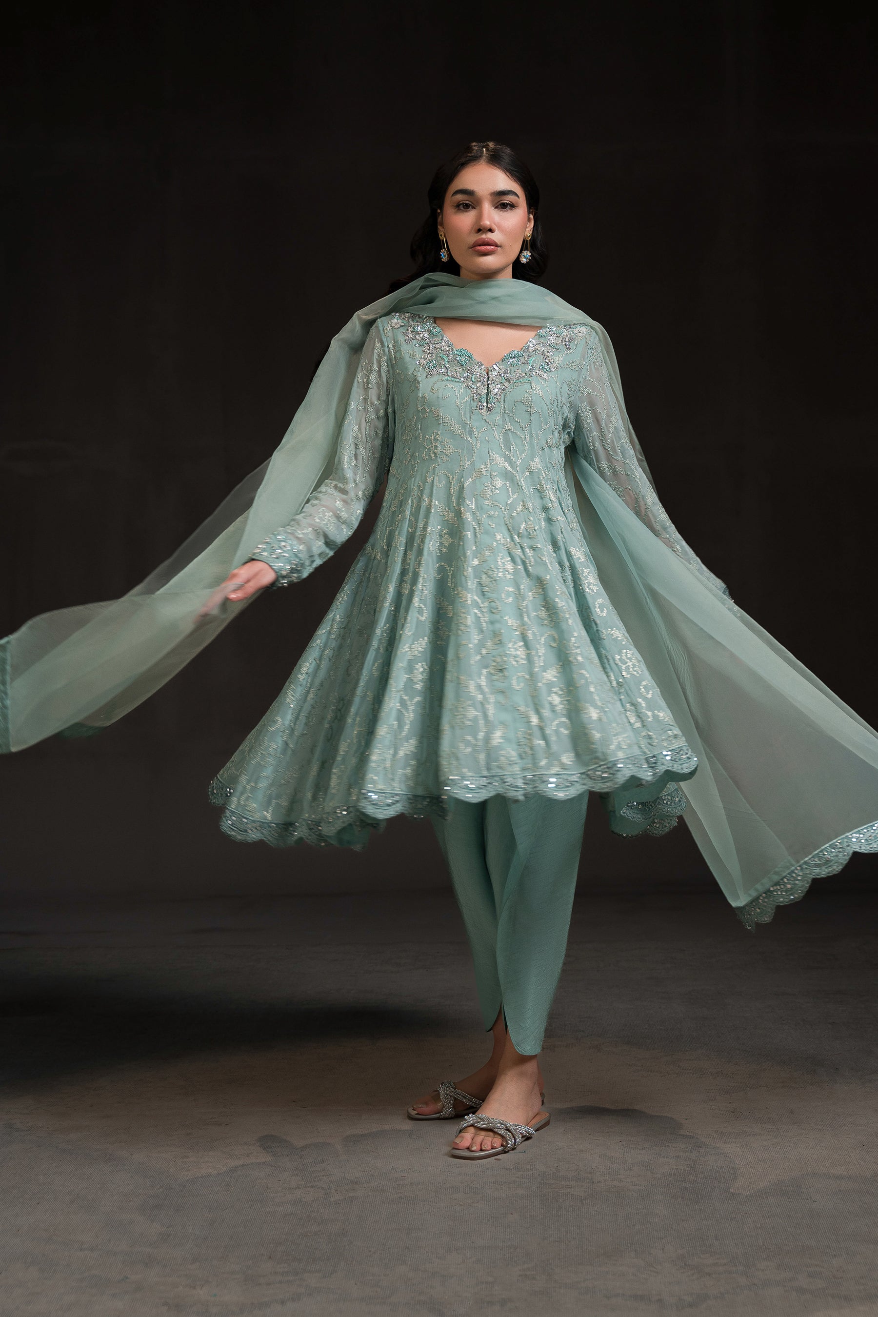 Pakistani New Fancy Short Frock Short Frock Design Peplum Dress