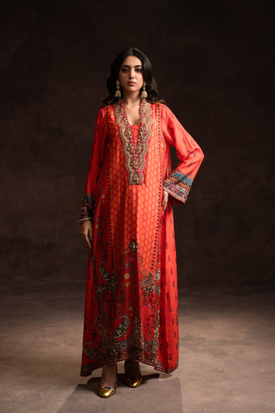 Festive Orange Kaftan (D-03)