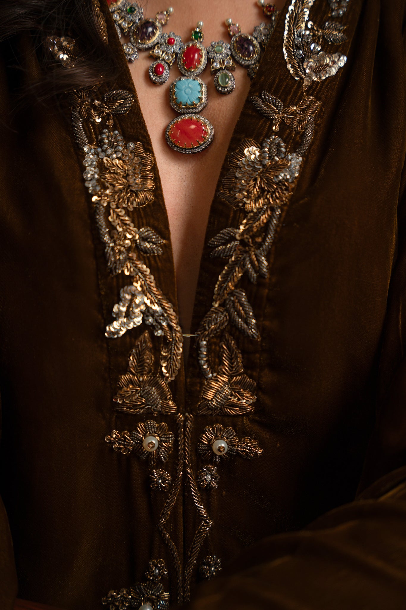 Ammara Khan | Symphony 24 | PEACOCK GARDEN KAFTAN SET (D-01)