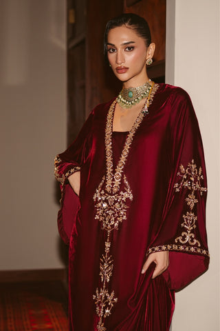 Velvet Rouge Kaftan (D-04)
