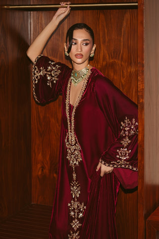 Velvet Rouge Kaftan (D-04)