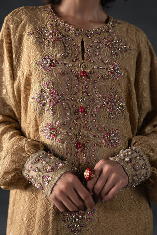 Desert Gold Ornate Kaftan (D-13)