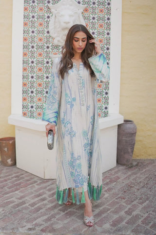 korean raw silk dress 3-Piece Korean Raw Silk Suit Light Green Anam Ahmed Store