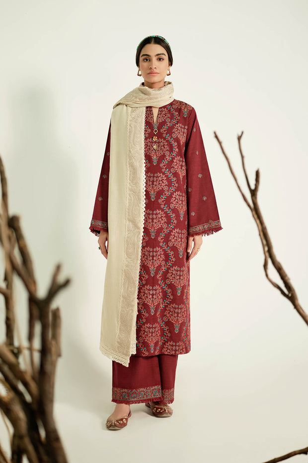 Maroon Embroidered Set (D-11)