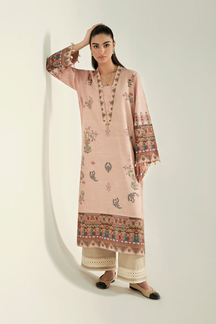 Shell Pink Long Kurta (D-17)