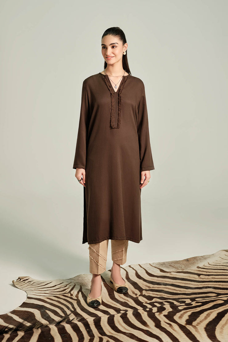 Brown Solid Shirt (D-08)