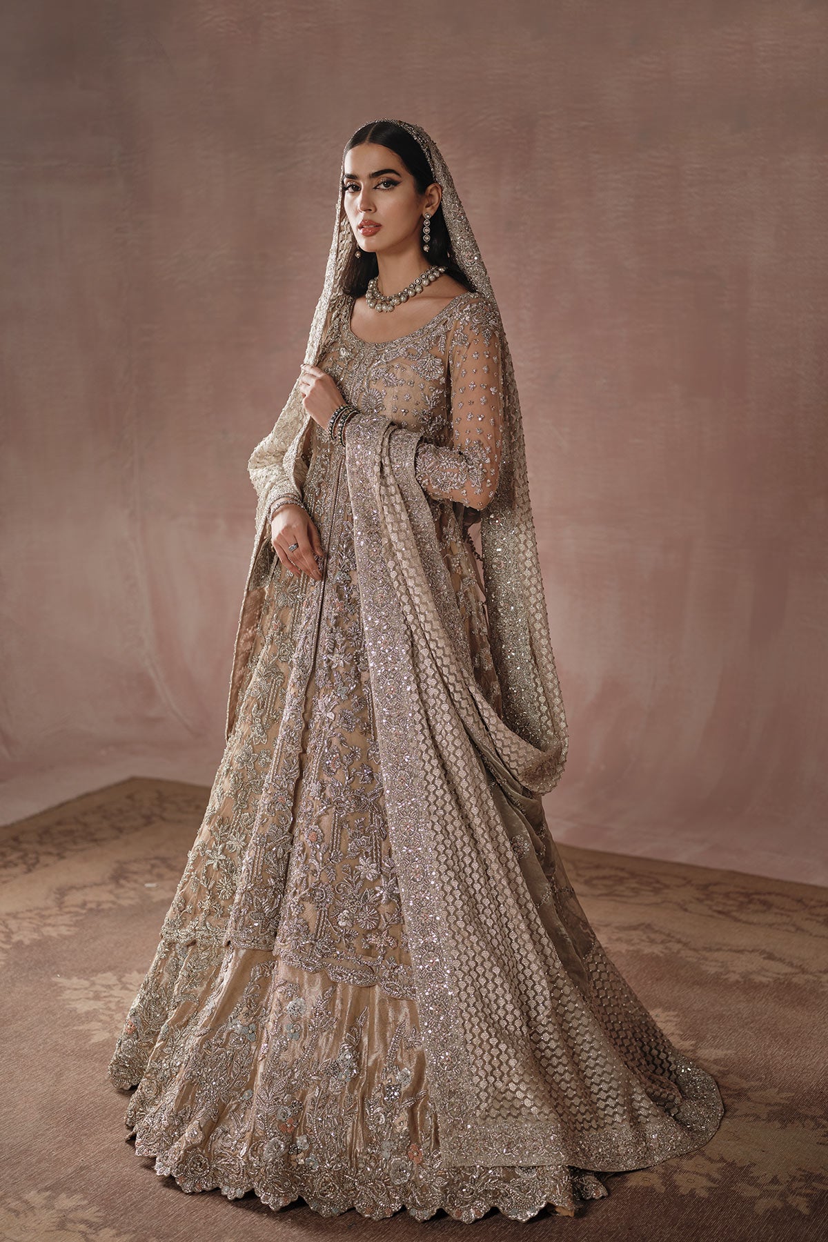 Priyanka Chopra Wears Falguni Shane Peacock Skirt and Top for Wedding  Reception in Photos