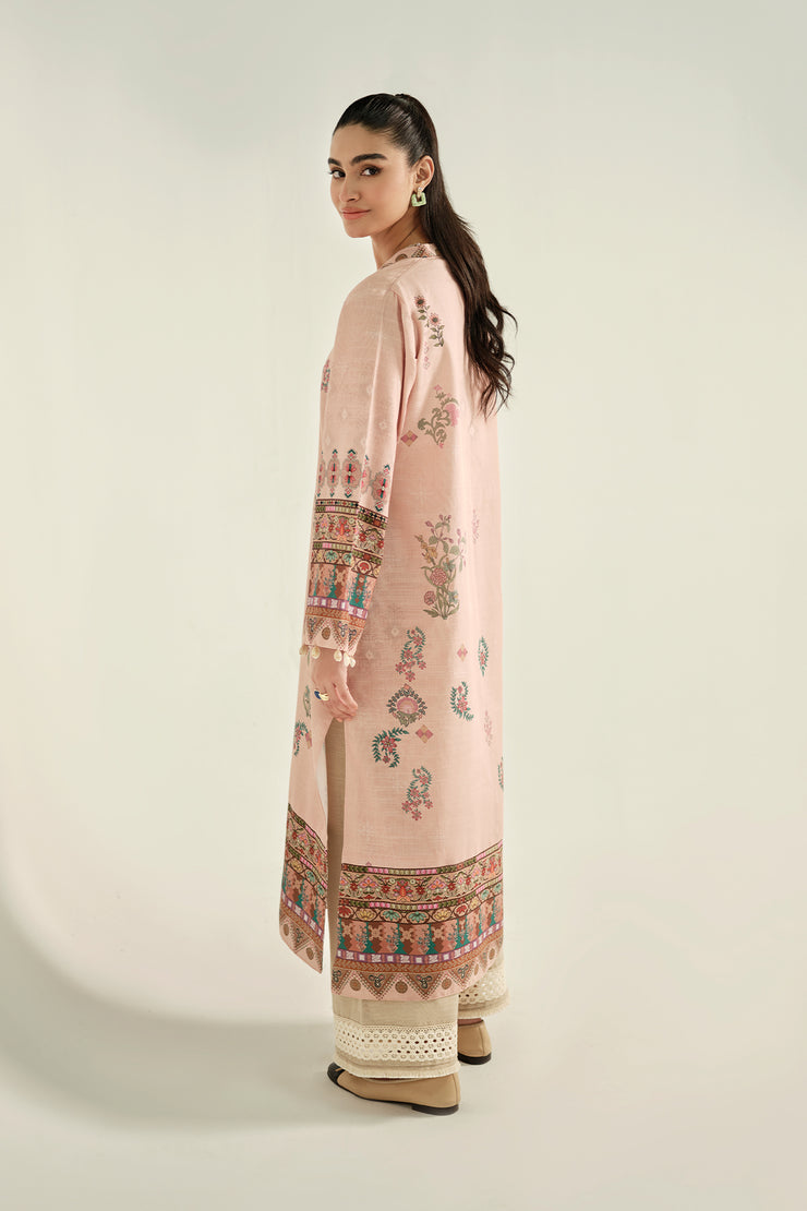Shell Pink Long Kurta (D-17)