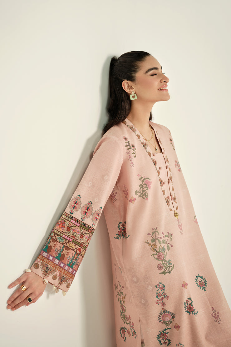 Shell Pink Long Kurta (D-17)