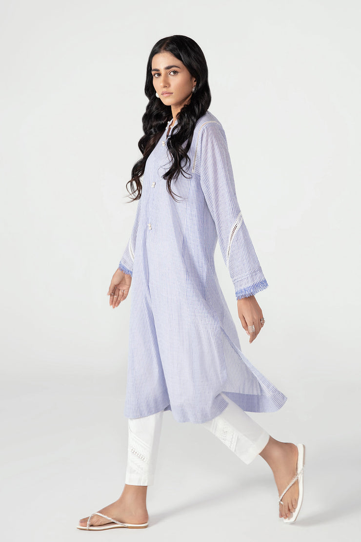Blue and White Striped Shirt (D-07)