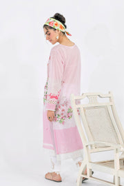 Printed Lawn Kurta - Rose Pink (SH-09)