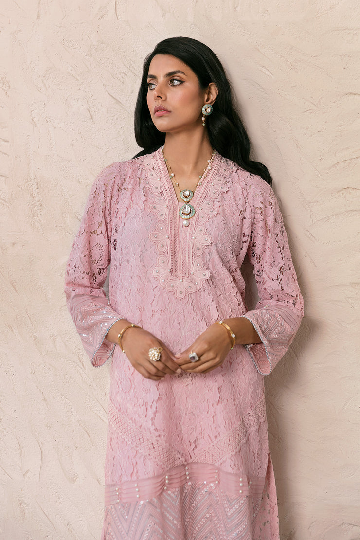 Tea Pink Lace Shirt