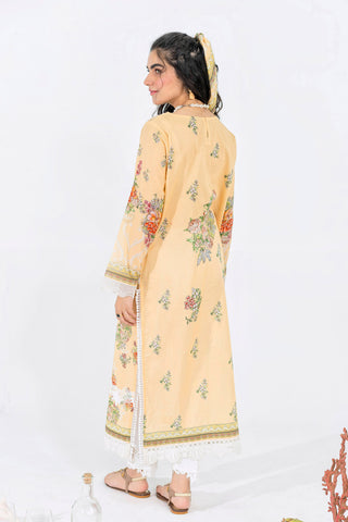 Printed Lawn Kurta - Mango (SH-03)